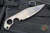 Strider Knives XL SLCC Single Edge Fixed Blade  - Titanium Strike Plate