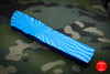 Twist Tighe LARGE Double Edge OTF Blue with Black Plain Edge Blade 1300-6