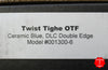 Twist Tighe LARGE Double Edge OTF Blue with Black Plain Edge Blade 1300-6