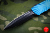 Twist Tighe LARGE Double Edge OTF Blue with Black Plain Edge Blade 1300-6