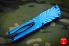 Twist Tighe LARGE Double Edge OTF Blue with Black Plain Edge Blade 1300-6