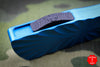Twist Tighe LARGE Double Edge OTF Blue with Black Plain Edge Blade 1300-6