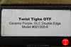 Twist Tighe LARGE Double Edge OTF Purple with Black Plain Edge Blade 1300-6 PU