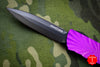 Twist Tighe LARGE Double Edge OTF Purple with Black Plain Edge Blade 1300-6 PU